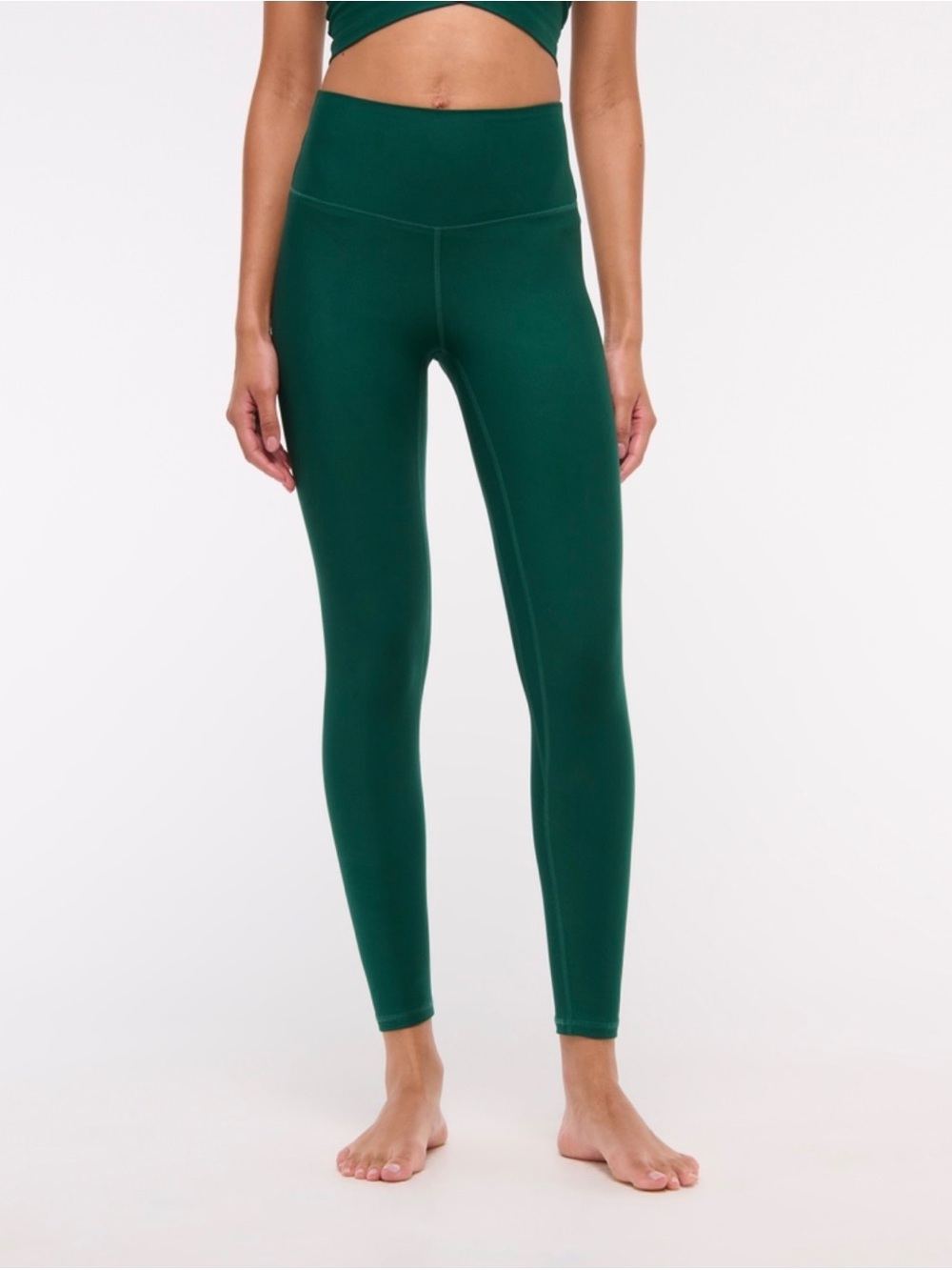 Abercrombie YPB sculptLUX 7/8-Length High Rise Emerald Green Leggings - Picture 2 of 3